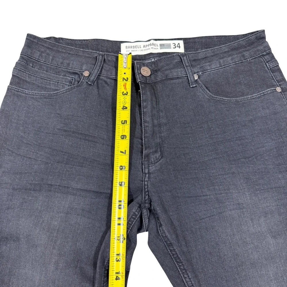 Barbell‎ Apparel Men's Skinny Fit Jeans Size 34 Dark Wash Stretch Denim